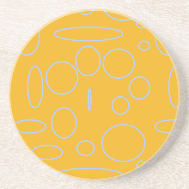 Circles Loops on Orange  Coaster (Front)