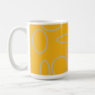 Circles Loops on Orange  Coffee Mug