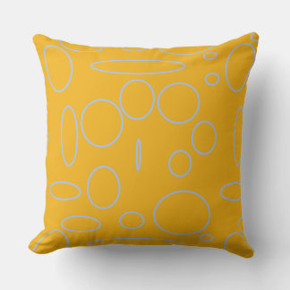 Circles Loops on Orange  Cushion