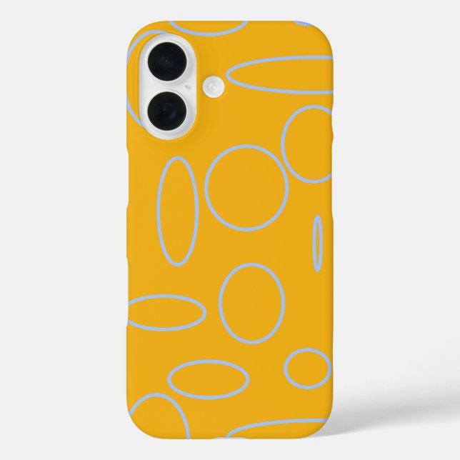 Circles Loops on Orange Geometric Case-Mate iPhone Case (Back)