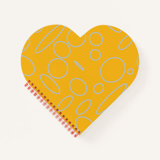 Circles Loops on Orange Geometric Notebook