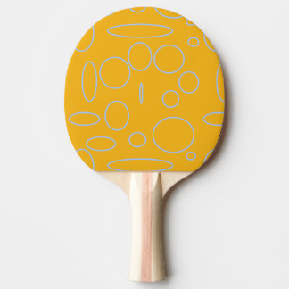Circles Loops on Orange Geometric Ping Pong Paddle