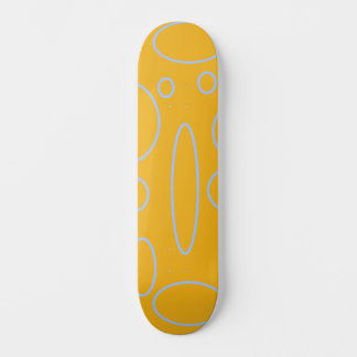 Circles Loops on Orange Geometric Skateboard