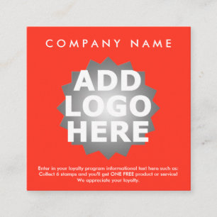 circles loyalty colour customisable square card