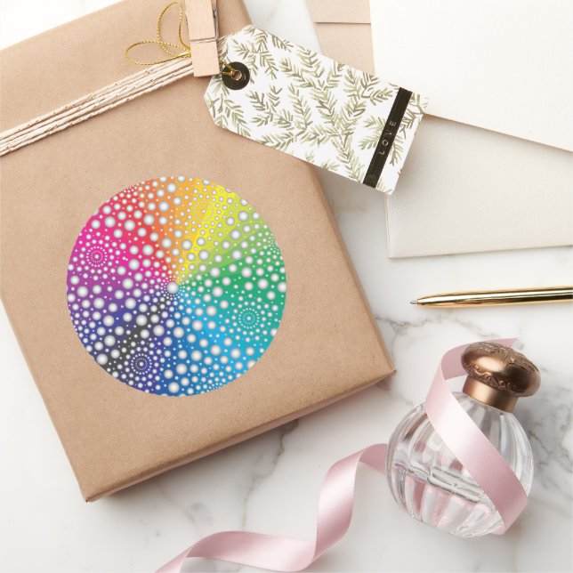Circles Mandala 2 Classic Round Sticker (Gifting)