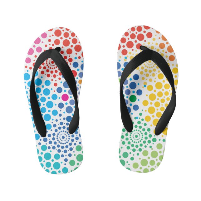 Circles Mandala 3 Kid's Thongs (Footbed)