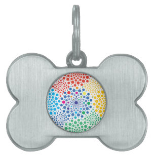 Circles Mandala 3 Pet ID Tag