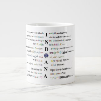 Circles of America - Languages of Indiana III Large Coffee Mug