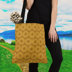 Circles of Brown Funky Tote Bag