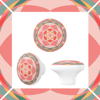 Circles of Colour Ceramic Knob