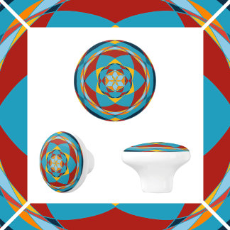 Circles of Colour Ceramic Knob