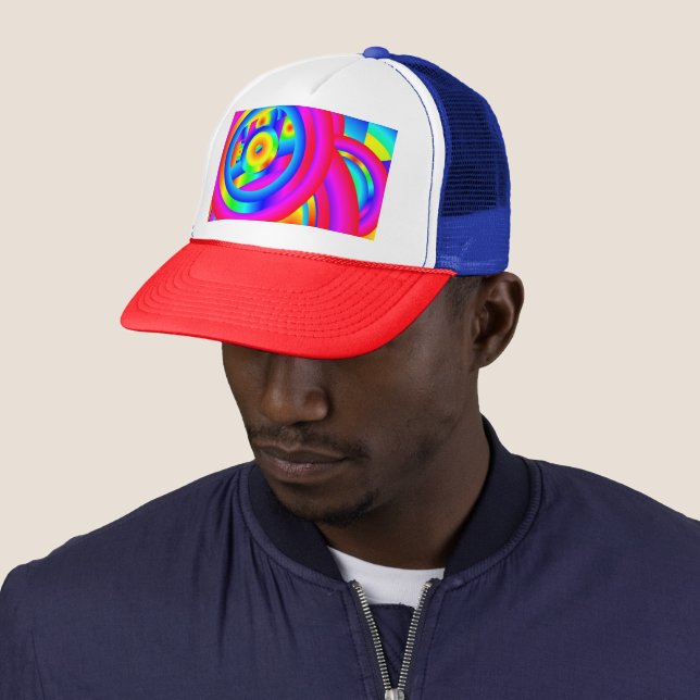 Circles of Colour Trucker Hat (In Situ)