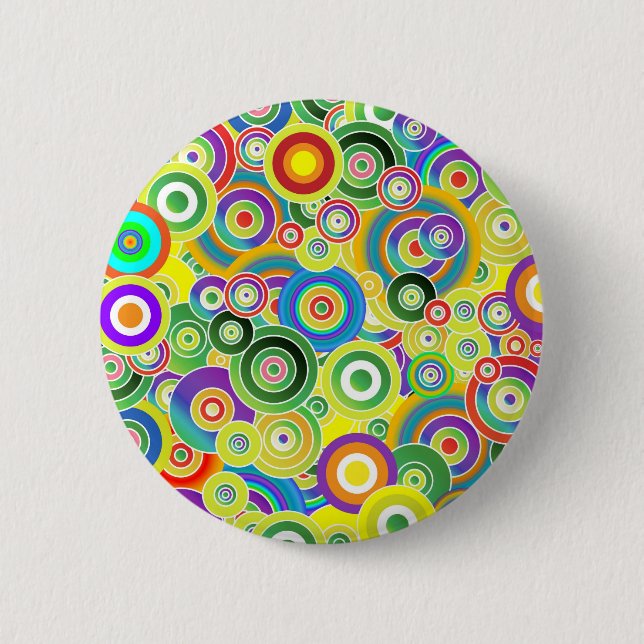 Circles of Colours 6 Cm Round Badge (Front)