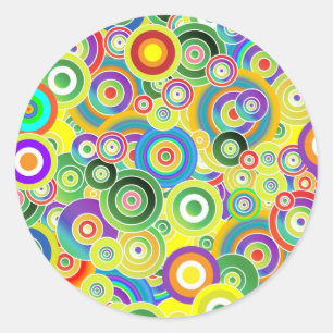 Circles of Colours Classic Round Sticker