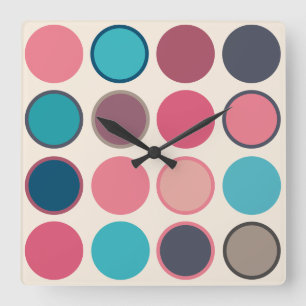 Circles of the Horizon 3  Square Wall Clock