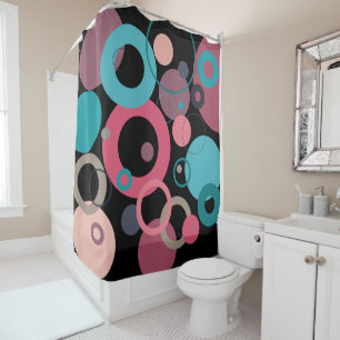 Circles of the horizon shower curtain