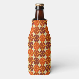 Circles on Circles - Brown and Beige Bottle Cooler