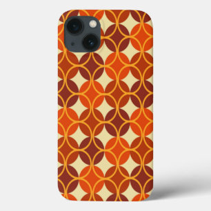 Circles on Circles - Brown and Beige iPhone 13 Case