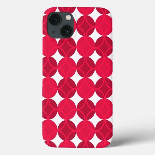 Circles on Circles - Cranberry and Grey Case-Mate iPhone Case (Back)