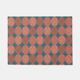 Circles on Circles - Teal and Orange Doormat