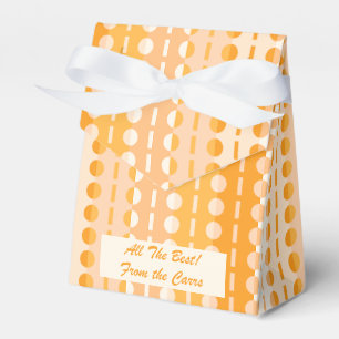 Circles on Stripes-Orange Peach Ombre Tent  Favour Box