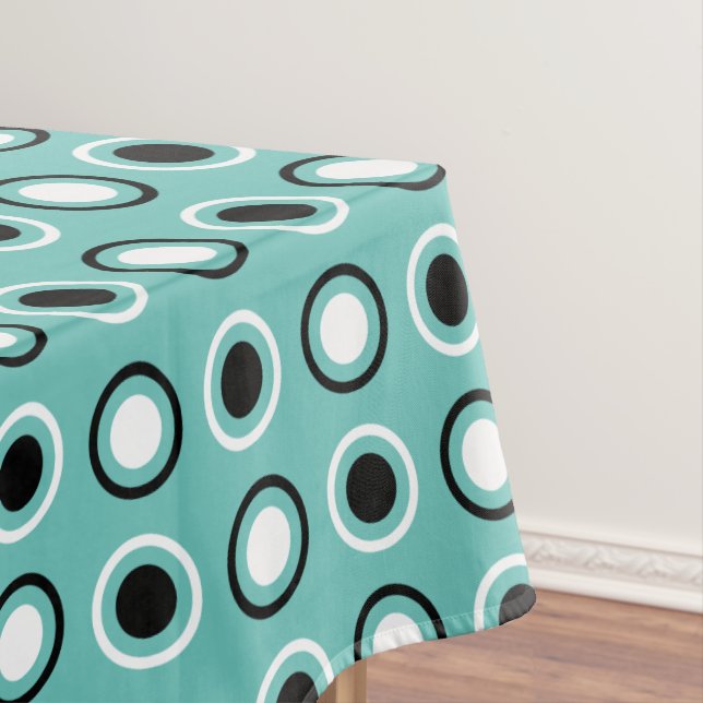 Circles on Teal Tablecloth (In Situ)