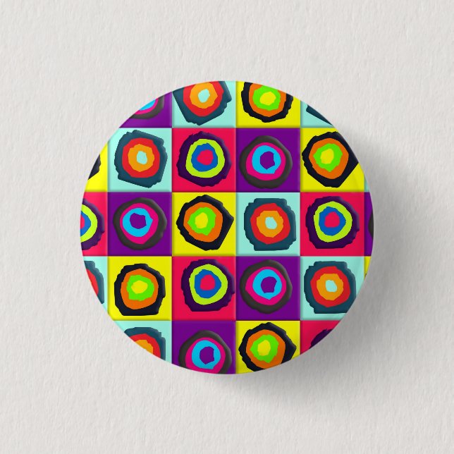 circles pattern   3 cm round badge (Front)