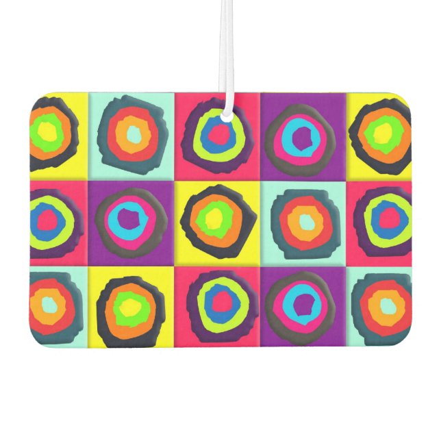 circles pattern car air freshener (Front)