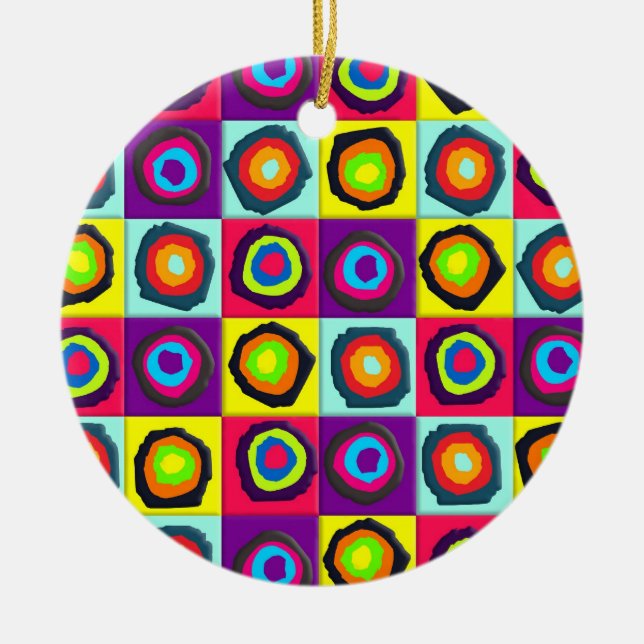 circles pattern   ceramic ornament (Front)