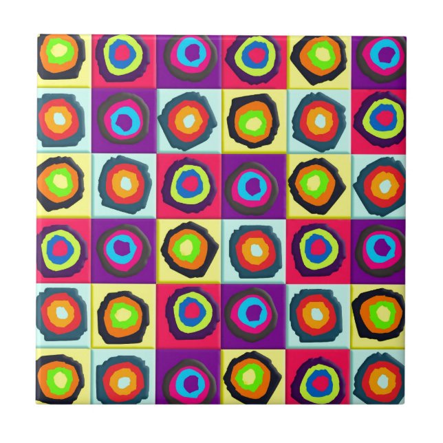 circles pattern ceramic tile (Front)