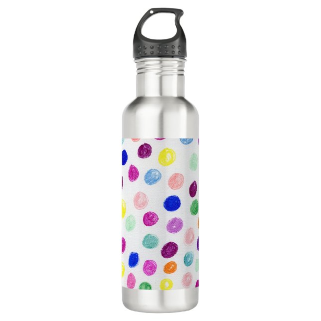 Circles Pattern Colourful Marker 710 Ml Water Bottle (Front)