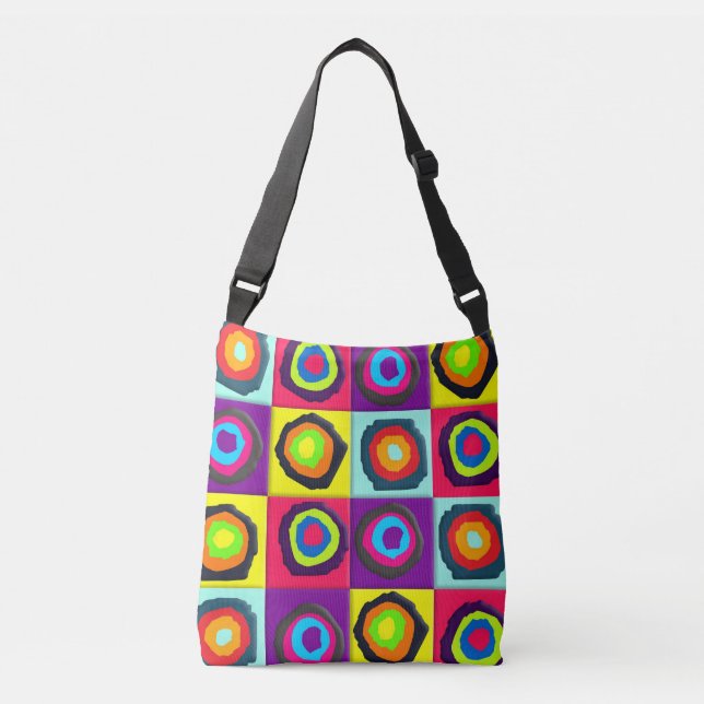 circles pattern   crossbody bag (Front)