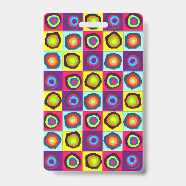 circles pattern elastic hair tie ID badge (Front)