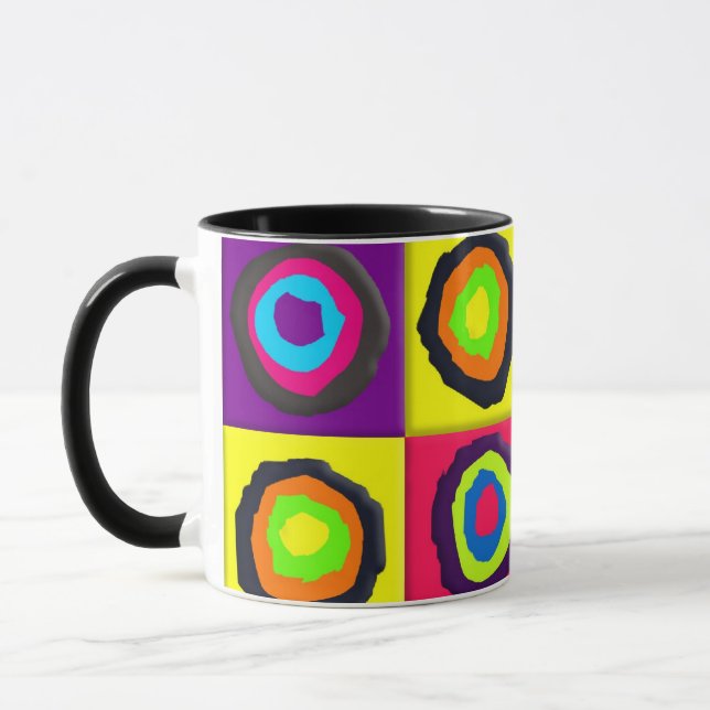 circles pattern elastic hair tie mug (Left)