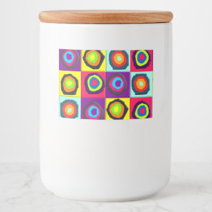 circles pattern food label