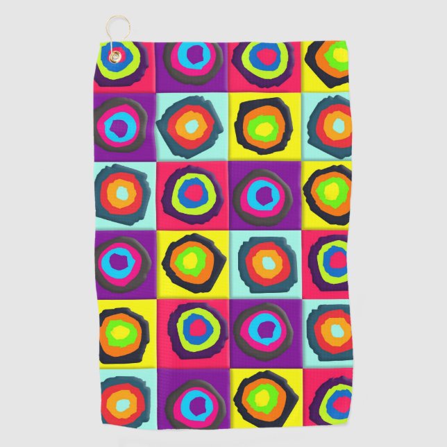 circles pattern   golf towel (Front)