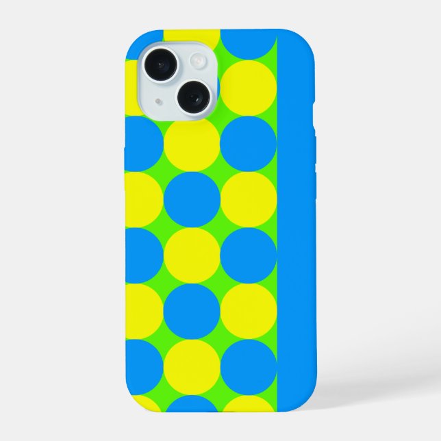 Circles Pattern iPhone 15 Case (Back)