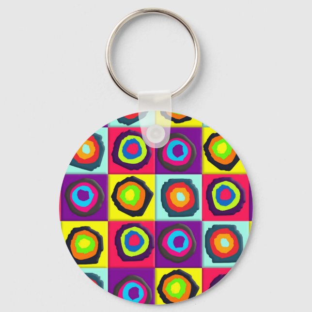 circles pattern   key ring (Front)