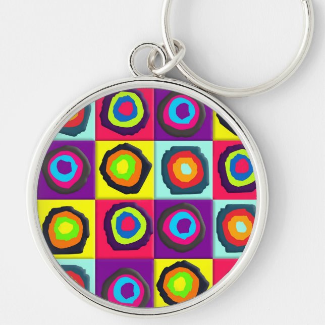 circles pattern  key ring (Front)