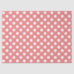 Circles Pattern Light Coral Tissue Paper