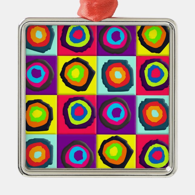 circles pattern  metal ornament (Front)