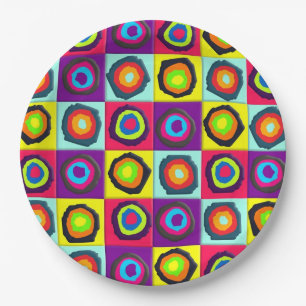 circles pattern paper plate