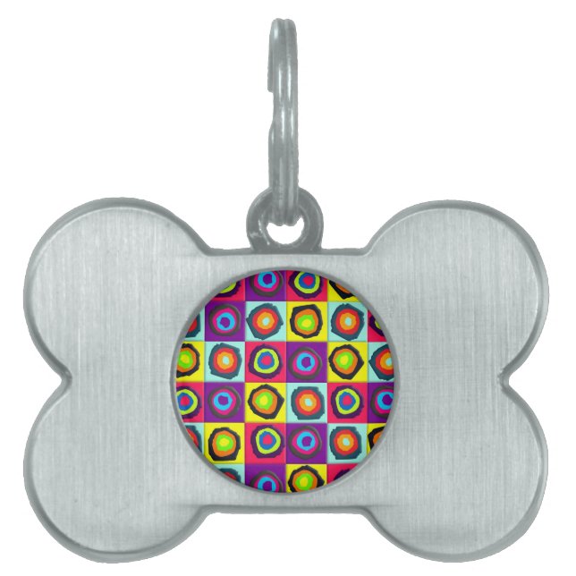 circles pattern pet tag (Front)