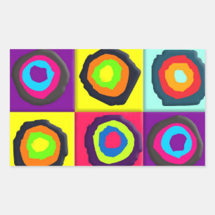 circles pattern  rectangular sticker