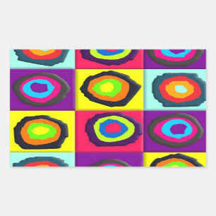 circles pattern rectangular sticker