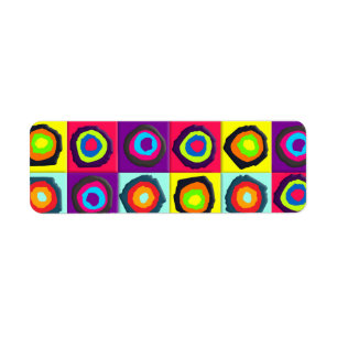 circles pattern return address label