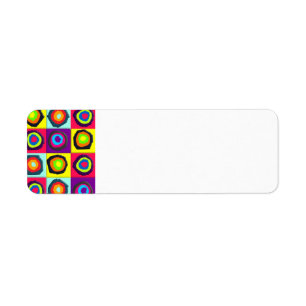 circles pattern  return address label