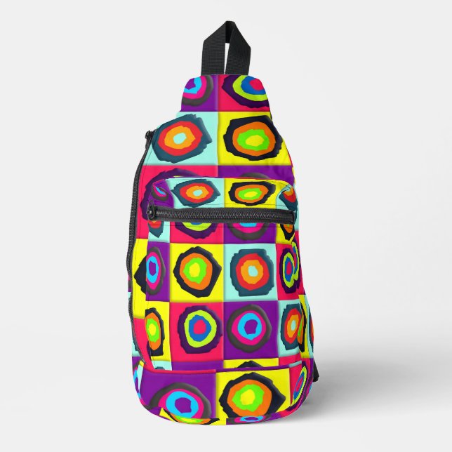 circles pattern   sling bag (Front)