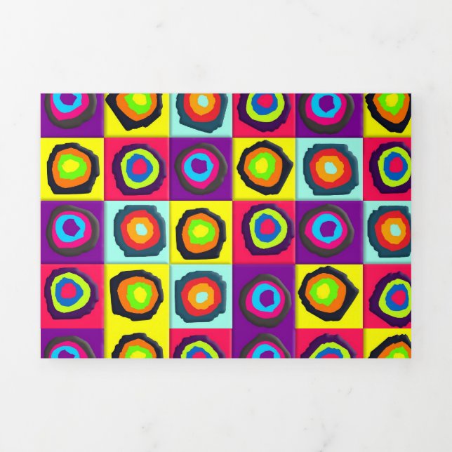 circles pattern Tri-Fold holiday card (Cover)