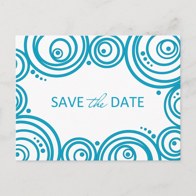 Circles Save the Date Postcard (Front)